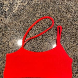 Women’s Out from Under Joanne Asymmetrical bikini top, XS, orange